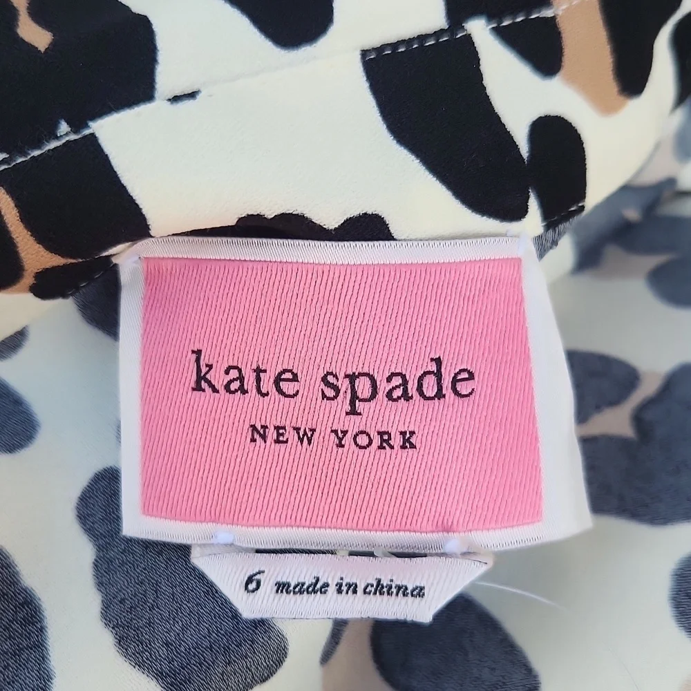 Kate Spade Leopard Animal Print forest feline shirtdress New With Tags 6